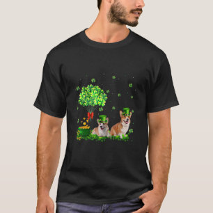 Camiseta Corgi Perro Día de San Patricio Trebol Lindo