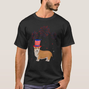 Camiseta Corgi Perro gráfico rojo blanco rojo decoración de
