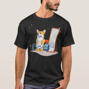 Camiseta Corgi Perro Halterofilia Hombres Gimnasio Gimnasio