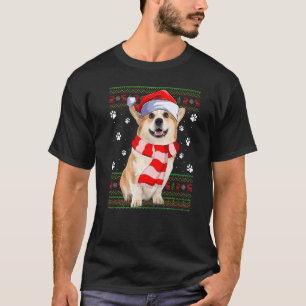 Camiseta Corgi Perro Luces Navideñas Feas Santa Corgi Navid