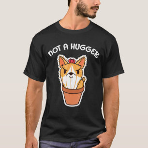 Camiseta Corgi Perro No Abrazador Vintage Mujeres Hombres