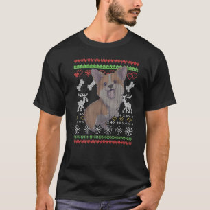 Camiseta Corgi Perro Papá Noel Feo Patrón de Navidad X Mas
