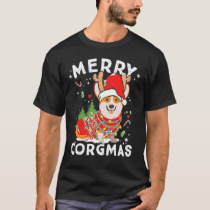 Camiseta Corgi Perro Reno Alegre Corgmas Santa Corgi Chris