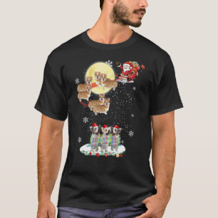 Camiseta Corgi Perro Reno Santa Claus Navidad Xmas Paja