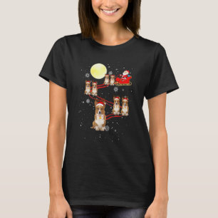 Camiseta Corgi Perro Santa Trineo Reno Navidad Xmas