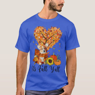 Camiseta Corgi Perro Su Caída Yall Spice Spice Cae Hojas