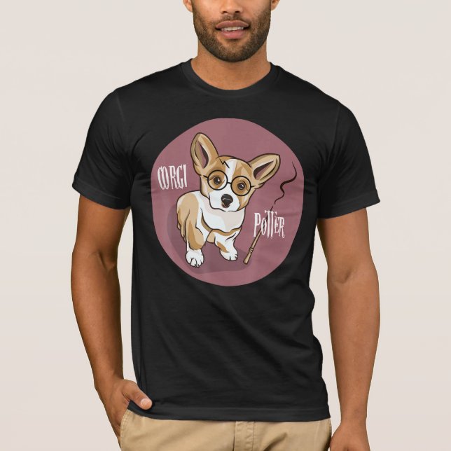 Camiseta Corgi Potter Magic Wizard Corgi Cute Corgi (Anverso)