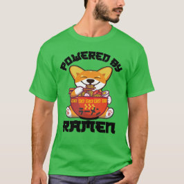 Camiseta CORGI POWEED BY RAMEN | Kawaii Corgi Comiendo Rame