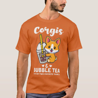 Camiseta Corgi Premium de Corgis & Bubble tea 