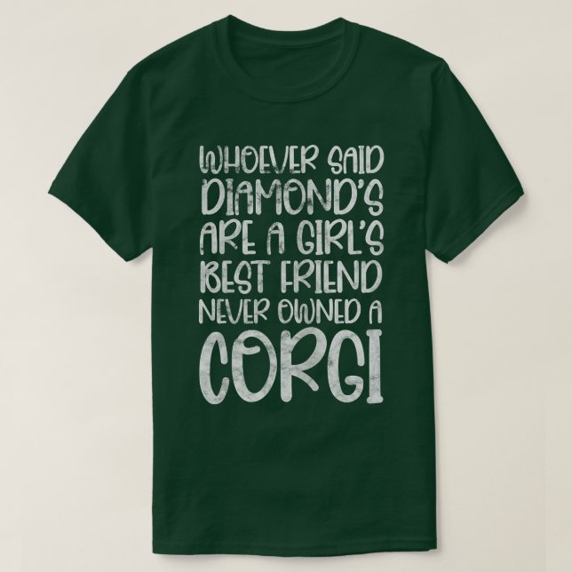 Camiseta Corgi Propietario Quien Dijo Que Los Diamantes Chi (Diseño del anverso)