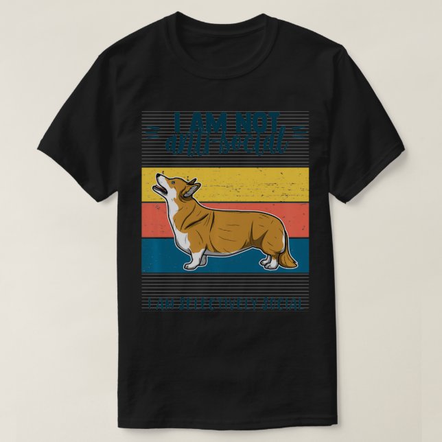 Camiseta Corgi Pullover Gift Mujeres Hombres Hooed Pullove (Diseño del anverso)