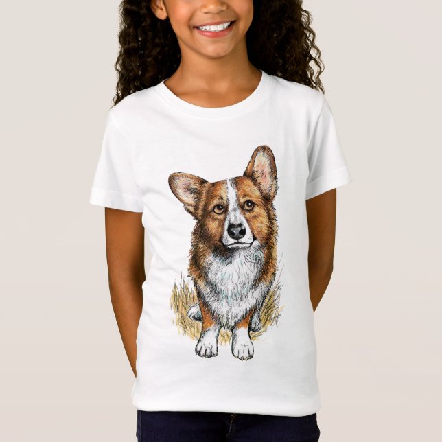 Camiseta Corgi pup y amigos (Anverso)