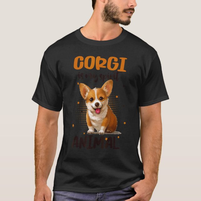 Camiseta Corgi Puppy Corgi Es Mi Animal Espiritual (Anverso)