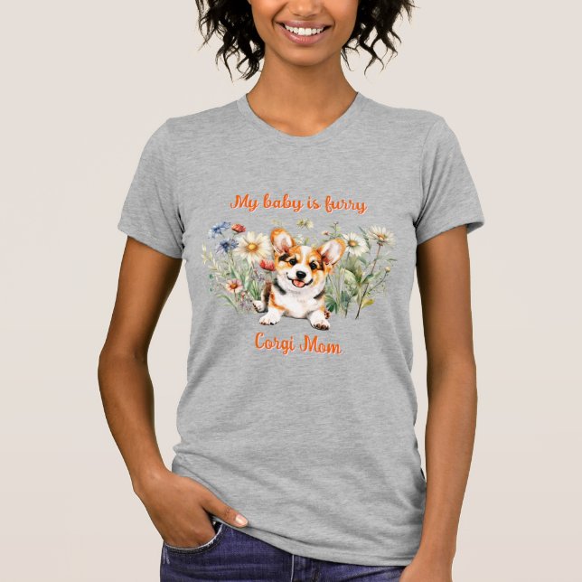 Camiseta Corgi Puppy en palabras del Personalizado de Flore (Anverso)