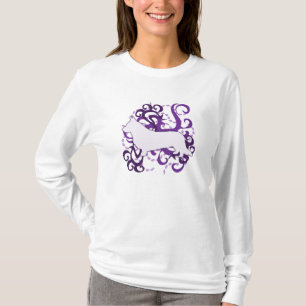 Camiseta Corgi púrpura Galés de la rebeca del remolino