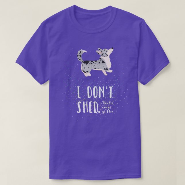 Camiseta Corgi Purpurina Cardigan Welsh Corgi (Diseño del anverso)
