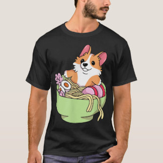 Camiseta Corgi Ramen Cute Perro Japonés, Gracioso Corgi