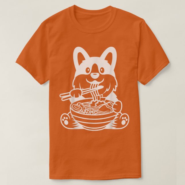 Camiseta Corgi Ramen, Regalos De Cumpleaños Para Los Amante (Diseño del anverso)