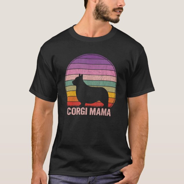 Camiseta Corgi retro Mama Graphic Corgi (Anverso)