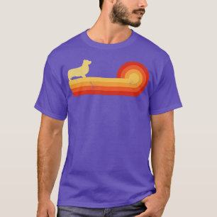 Camiseta Corgi Retro Vintage Sunset 60s 70s para Hombres Mu