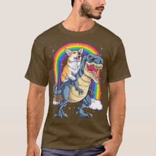 Camiseta Corgi Riding Dinosaur T re Boys Chicas Space Galay