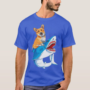 Camiseta Corgi Riding Shark, Dog Gifts For Dog Lovers, Dog