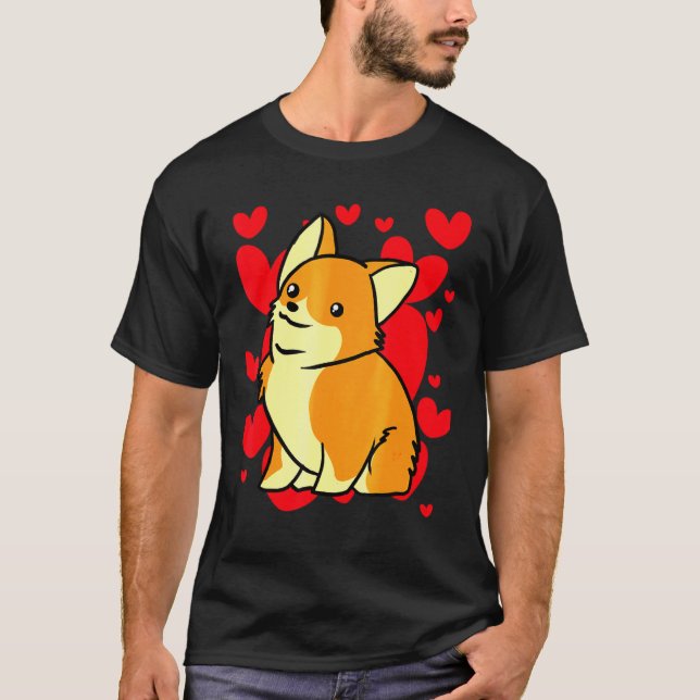 Camiseta Corgi romántico del día (Anverso)