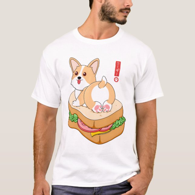 Camiseta Corgi Sandwich (Anverso)
