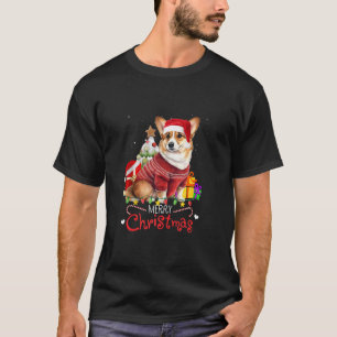 Camiseta Corgi Santa Merry Árbol de Navidad Navidad Navidad