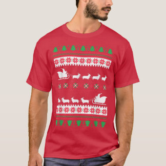Camiseta Corgi Santas Navidades de renos Feo 