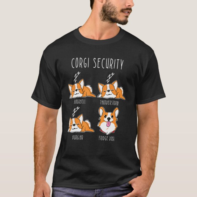 Camiseta Corgi Security Corgi Dog Humor (Anverso)