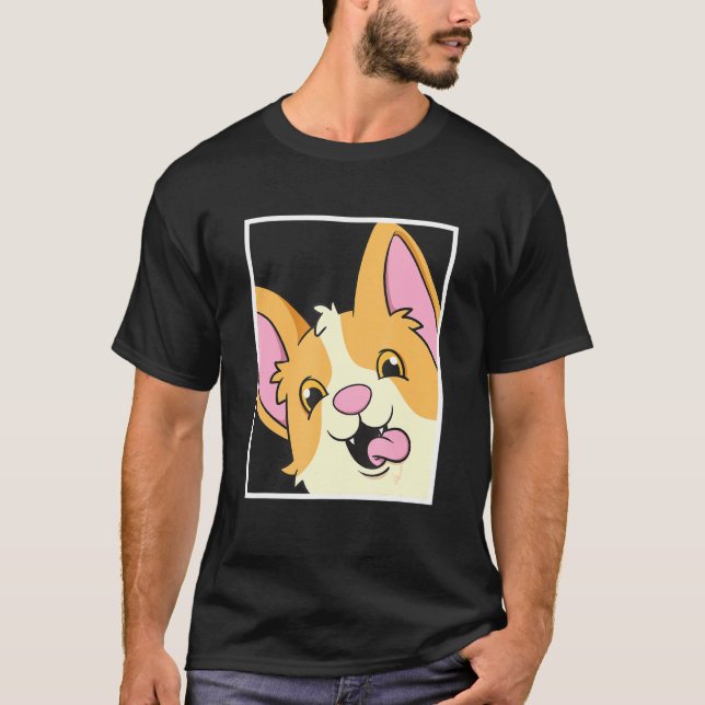 Camiseta Corgi Selfie Animal Self Retrato Dog (Anverso)