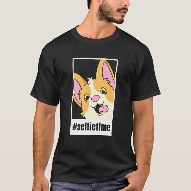 Camiseta Corgi Selfie Animal Selfietime Perro (Anverso)