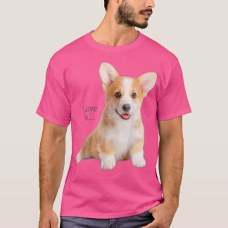 Camiseta Corgi Shirt Love is Dog Mom Dad Tee Puppy Mascota 