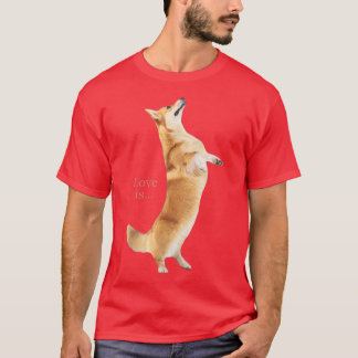 Camiseta Corgi Shirt Love is Dog Mom Dad Tee Puppy Mascota 