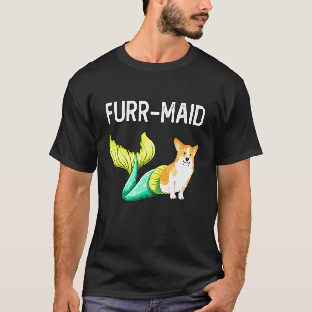 Camiseta Corgi Sirvienta Corgi Sirena (Anverso)