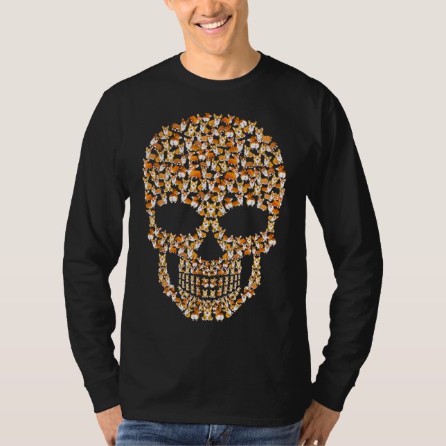 Camiseta Corgi Skull Halloween (Anverso)