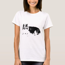 Camiseta Corgi sonriente a gusto