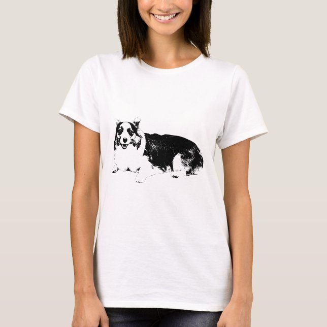 Camiseta Corgi sonriente a gusto (Anverso)
