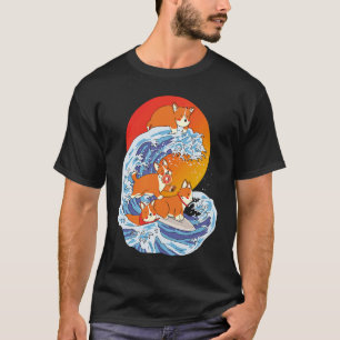 Camiseta Corgi Surfista Surfing Tabla De Surf Corgi