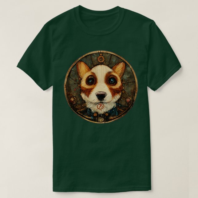 Camiseta Corgi Surreal Steampunk Artwork Dog Lover (Diseño del anverso)
