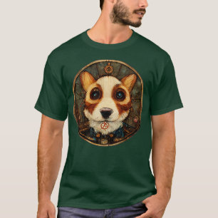 Camiseta Corgi Surreal Steampunk Artwork Dog Lover