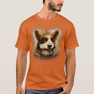 Camiseta Corgi Surreal Steampunk Artwork Dog Lover 1