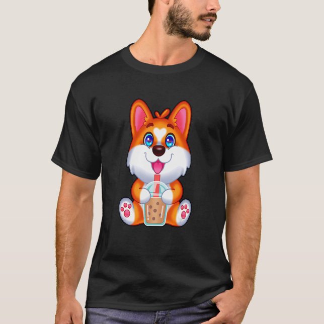 Camiseta Corgi Tapioca Pearl Milk Corgi (Anverso)