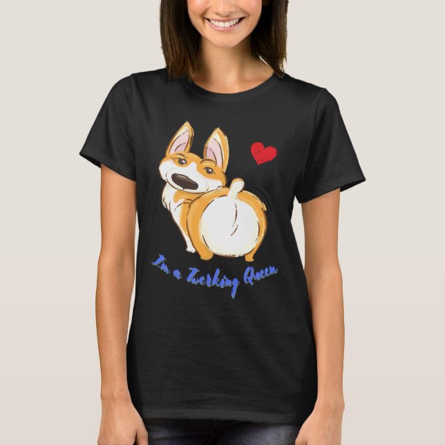 Camiseta Corgi Twerking Cute Corgi Reina Mejor Twerk 917 (Anverso)