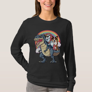 Camiseta Corgi Unicorn Ride T Rex