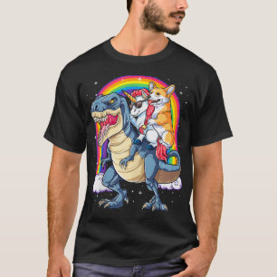 Camiseta Corgi Unicorn Riding Dinosaur T re Gifts Men Women