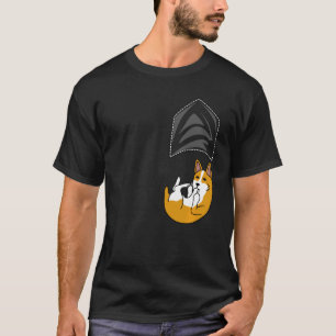 Camiseta Corgi Upside Down Pocket Dog