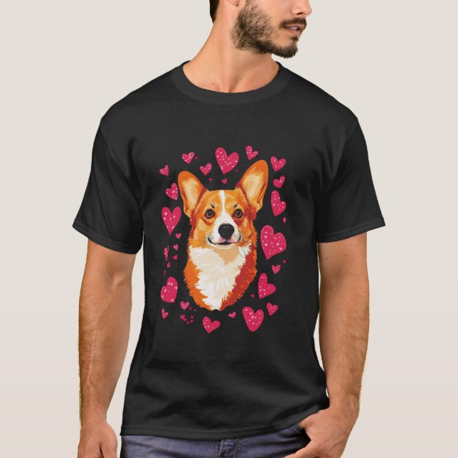 Camiseta Corgi Valentines Day (Anverso)