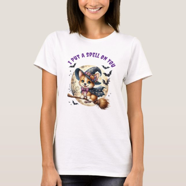 Camiseta Corgi Witch Te Puse Una Pelea (Anverso)
